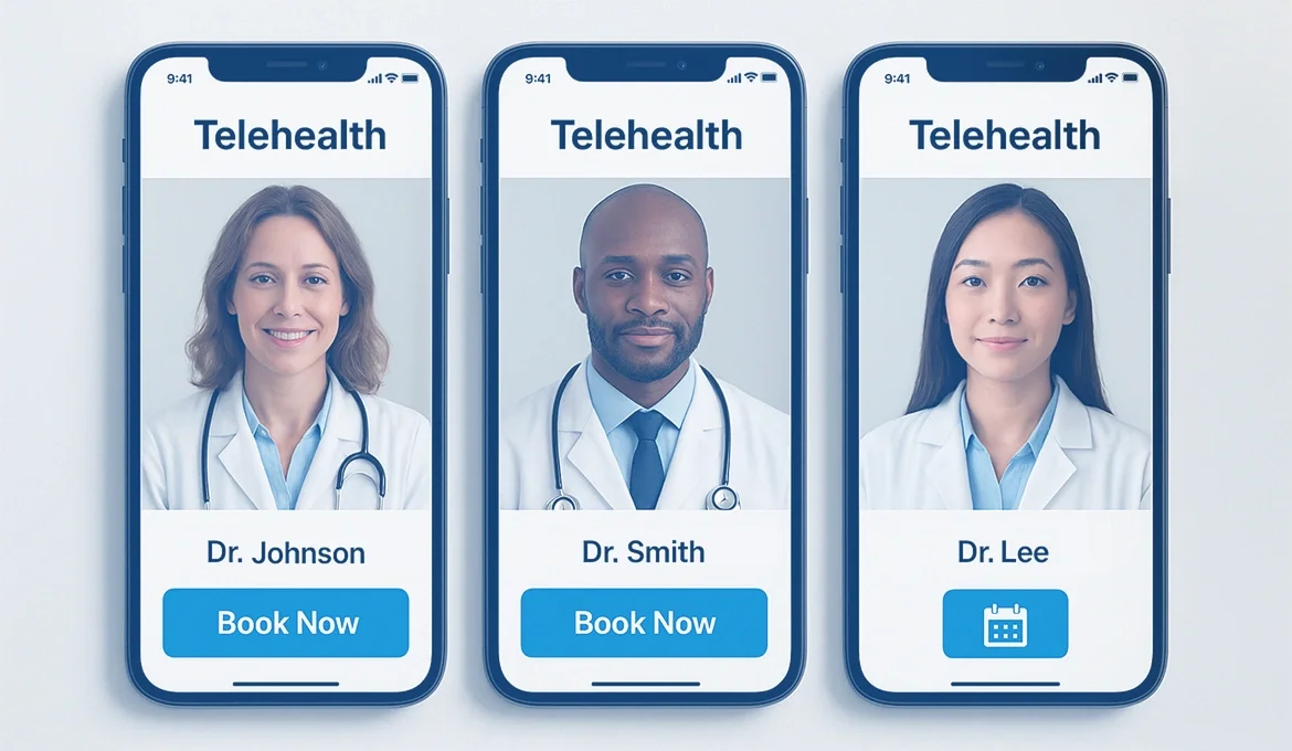 Medicompare - Top three telehealth providers offering to book specific doctors - continuity